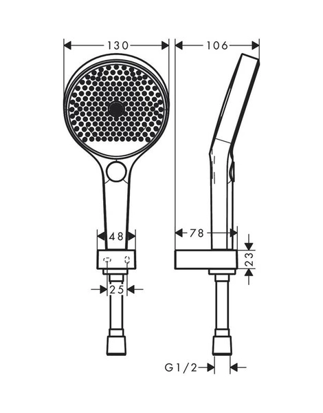 Душевой набор Hansgrohe Rainfinity 130 3jet с держателем, шлангом 160 см, хром