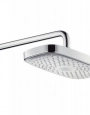 Верхний душ Hansgrohe Raindance Select E 300 2jet EcoSmart, с настенным кронштейном, белый/хром (26609400)