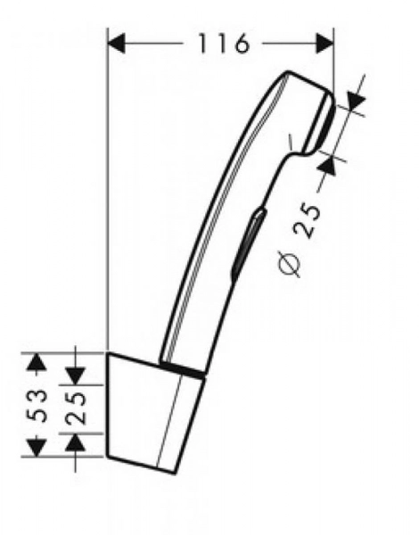 Гигиенический ручной душ с держателем Hansgrohe 96907000