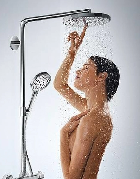 Душевая система Hansgrohe Raindance Select S, с термостатом, белый/хром (27129400)