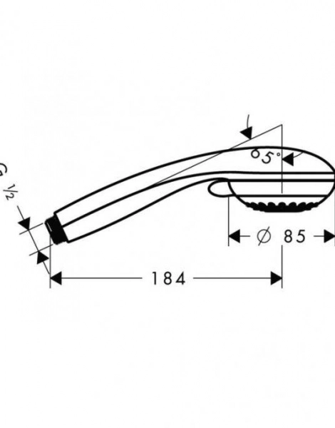 Ручной душ Hansgrohe Crometta 85 Multi 3jet,½’ (28563000)