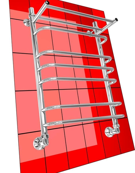 Полотенцесушитель водяной ДВИН FQ лесенка 80/50 с полкой, хром